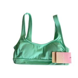 NWT Stoney Clover Ribbed Bikini Swim Top in Green -  XS (0-2)